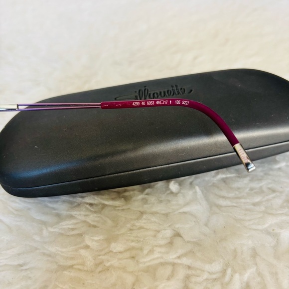 Silhouette Rimless Rose Gold/Burgundy 4299 40 6053 Eyeglasses Frame w/ Case - Picture 15 of 16